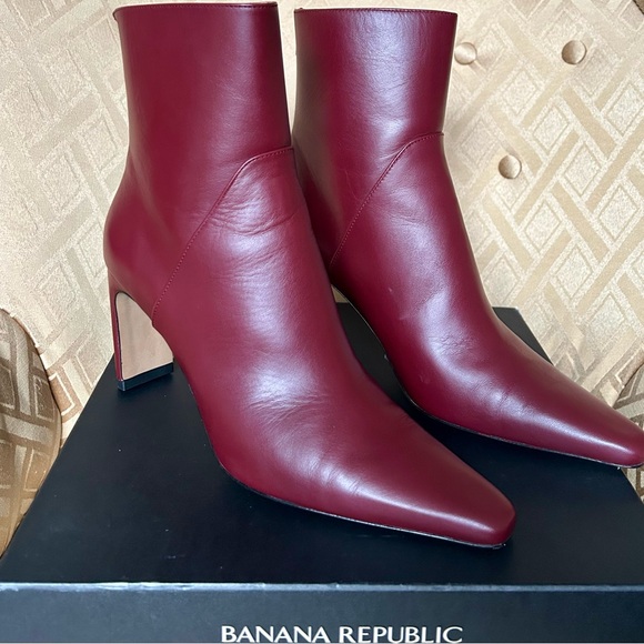Banana Republic Italian Leather Ankle Boot New In Box Sz 9 - Picture 2 of 15